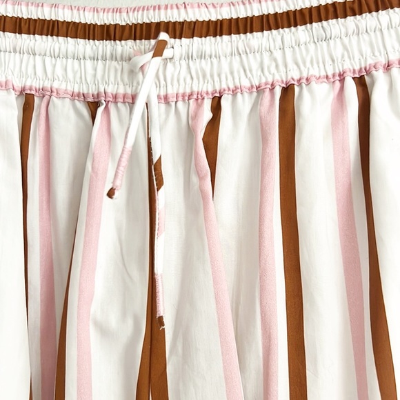 Anthropologie Boxy Buttondown Shirt Striped Coverup & Short Coord Set NWT - Picture 12 of 15